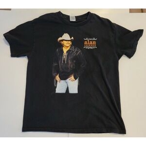 VTG Tenneseee River Alan Jackson 2005 Tour T-Shirt Size Large Black Double Sided
